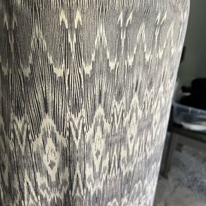 Grey print knee length skirt